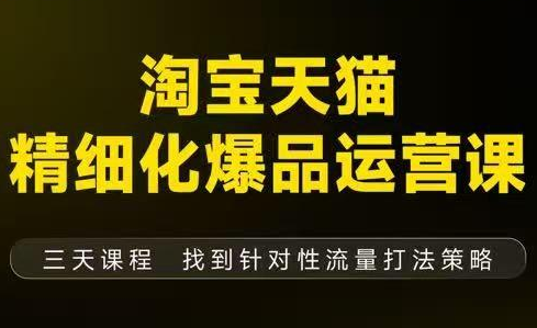 猫课子幽·淘宝天猫精细化爆品运营【音频+字幕+文档】(9月12-14杭州线下课)-知识创作