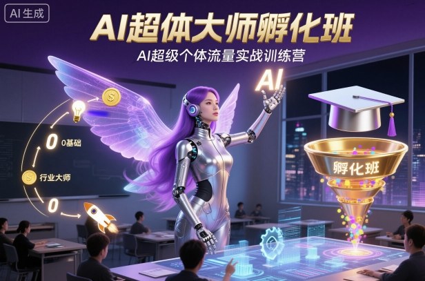 AI超体大师孵化班，AI超级个体流量实战训练营-知识创作