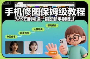 手机修图保姆级教程，从入门到精通，摄影新手别错过-知识创作