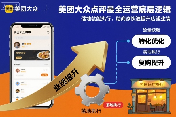 美团大众点评最全运营底层逻辑，落地就能执行，助商家快速提升店铺业绩-知识创作