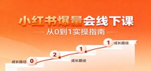 小红书爆量会线下课，聚焦小红书运营全流程，从0到1爆店实操方案-知识创作