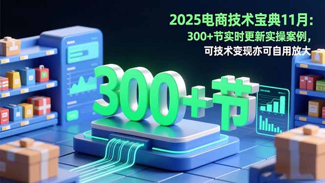2025电商技术宝典11月：200+节实时更新实操案例，可技术变现亦可自用放大-知识创作