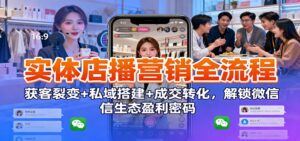 实体店播营销全流程：获客裂变+私域搭建+成交转化，解锁微信生态盈利密码-知识创作