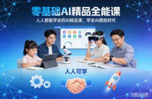 零基础AI精品全能课，人人都能学会的AI精品课，学会AI拥抱时代-知识创作