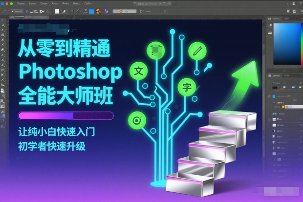 从零到精通Photoshop全能大师班，让纯小白快速入门，初学者快速升级-知识创作