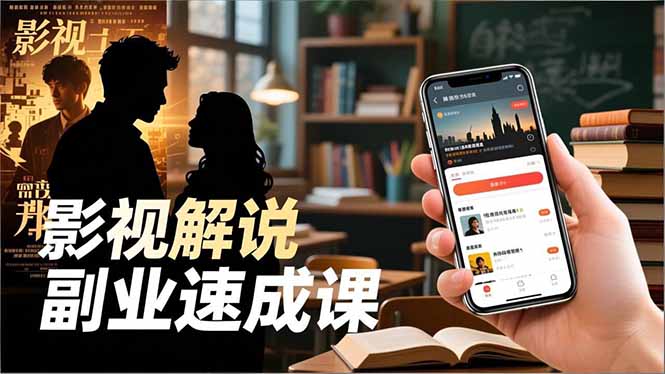 Tk影视解说副业速成课，软件安装、全流程实操、爆款预设，新手两周变现-知识创作