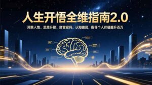 人生开悟全维指南2.0：洞察人性、思维升级、财富密码，认知破局，指导个人价值提升百万-知识创作