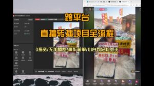 直播转播 每天每台电脑200+ 操作简单每天几分钟 小白两天上手-知识创作