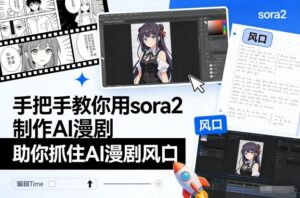手把手教你用sora2制作AI漫剧，助你抓住AI漫剧风口-知识创作