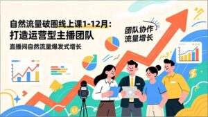 自然流量破圈线上课1-12月更新：打造运营型主播团队 直播间自然流量爆发式增长-知识创作