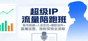 超级IP流量陪跑班：账号搭建+人设定位+爆款创作+直播运营，涨粉变现全流程-知识创作