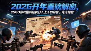 2026开年重磅解密，CSGO游戏搬砖挂机日入上千的秘密，毫无保留-知识创作