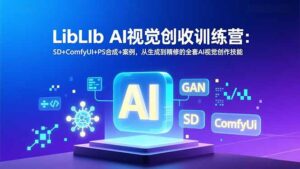 LibLIb AI视觉创收训练营：SD+ComfyUI+PS合成+案例，从生成到精修的全套AI视觉创作技能-知识创作