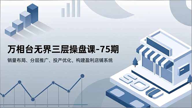 万相台无界三层操盘课-75期，销量布局、分层推广、投产优化，构建盈利店铺系统-知识创作
