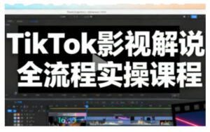 TikTok影视解说全流程实操，手把手教你打造TK爆款解说视频-知识创作