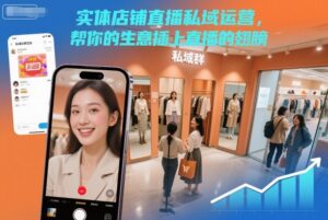实体店铺直播私域运营，帮你的生意插上直播的翅膀-知识创作