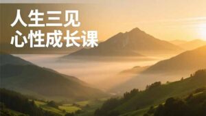 人生三见心性成长课，见天地众生自己，搞透人性安顿身心，活出清晰自我，内在富足无价-知识创作