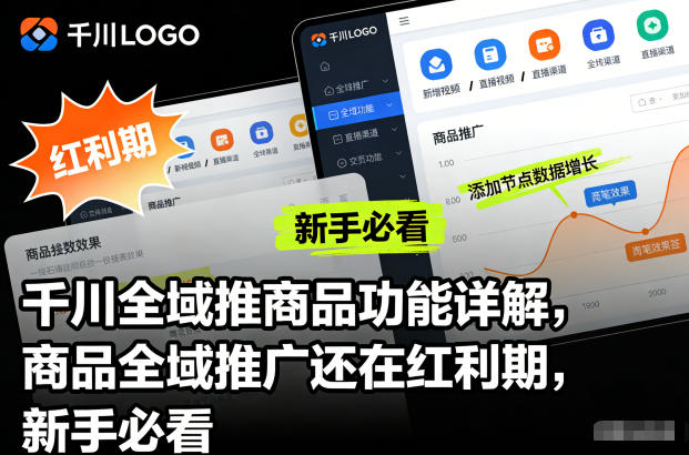 千川全域推商品功能详解，商品全域推广还在红利期，新手必看-知识创作