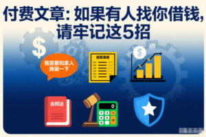 付费文章：如果有人找你借钱，请牢记这5招-知识创作