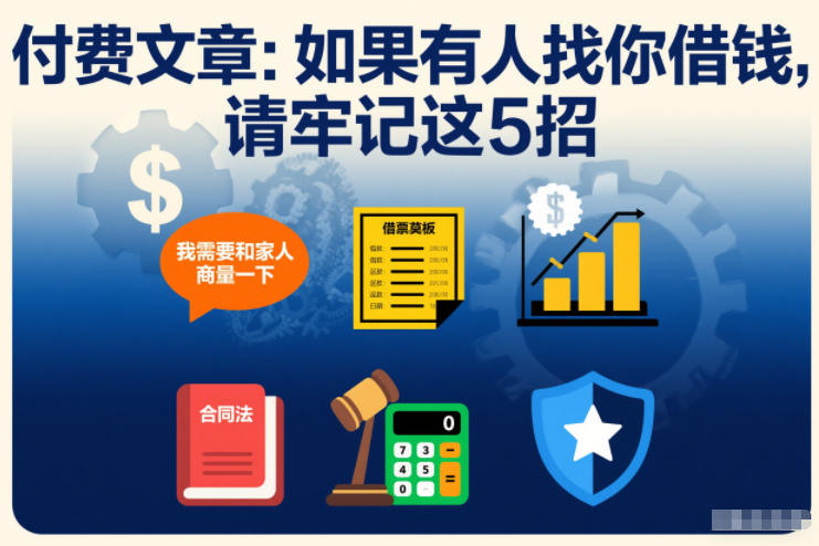 付费文章：如果有人找你借钱，请牢记这5招-知识创作