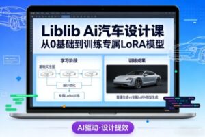 Liblib Ai汽车设计课，从0基础文生图，到教你训练专属设计和风格LoRA模型-知识创作