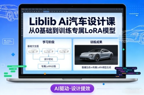 Liblib Ai汽车设计课，从0基础文生图，到教你训练专属设计和风格LoRA模型-知识创作