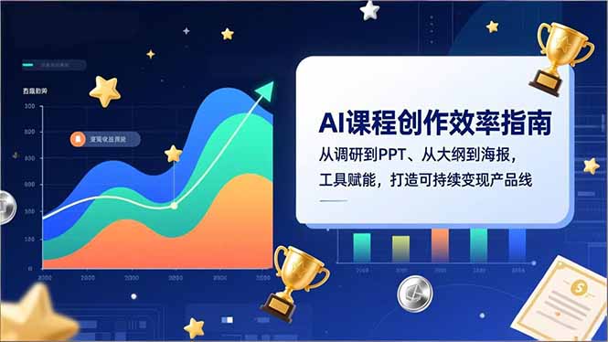 AI课程创作效率指南，从调研到PPT、从大纲到海报，工具赋能，打造可持续变现产品线-知识创作
