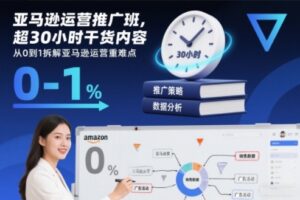 亚马逊运营推广班，超30小时干货内容，从0到1拆解亚马逊运营重难点-知识创作