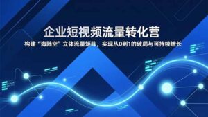 企业短视频流量转化营，构建“海陆空”立体流量矩阵，实现从0到1的破局与可持续增长-知识创作