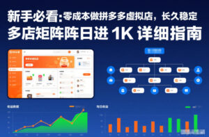 新手必看：零成本做拼多多虚拟店，长久稳定，多店矩阵日进1K详细指南【揭秘】-知识创作