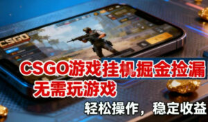 CSGO游戏挂G掘金捡漏，不需要玩游戏，操作简单，收益稳定【揭秘】-知识创作