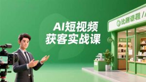 AI短视频获客实战课，数字人创作、实体行业应用、精准引流，30天获取客源月入6万+-知识创作