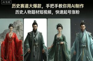 历史赛道大爆款，手把手教你用AI制作历史人物题材短视频，快速起号涨粉-知识创作