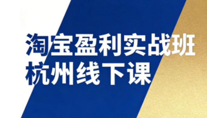 淘宝盈利实战班杭州线下课12月26-28日(音频+字幕)，帮你掌握SOP流程+12门核心技术-知识创作