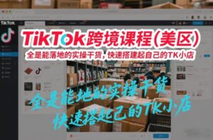 TikTok跨境课程(美区)，全是能落地的实操干货，快速搭建起自己的TK小店-知识创作