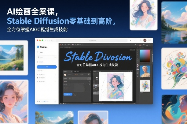 AI绘画全案课，Stable Diffusion零基础到高阶，全方位掌握AIGC视觉生成技能-知识创作