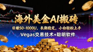【海外美金AI搬砖】Vegas交易技术+聪明软件，日赚50-1000U，长期稳定，小白轻松上手。-知识创作