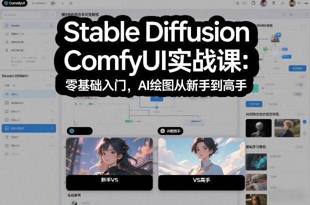 Stable Diffusion ComfyUI实战课：零基础入门，AI绘图从新手到高手-知识创作