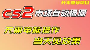 CS2市场挂机项，无需电脑操作，无需进入游戏，当天见效果，支持任何形式验证-知识创作