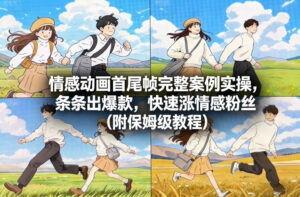情感动画首尾帧完整案例实操，条条出爆款，快速涨情感粉丝(附保姆级教程)-知识创作