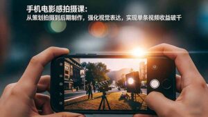 手机电影感拍摄课：从策划拍摄到后期制作，强化视觉表达，实现单条视频收益破千-知识创作