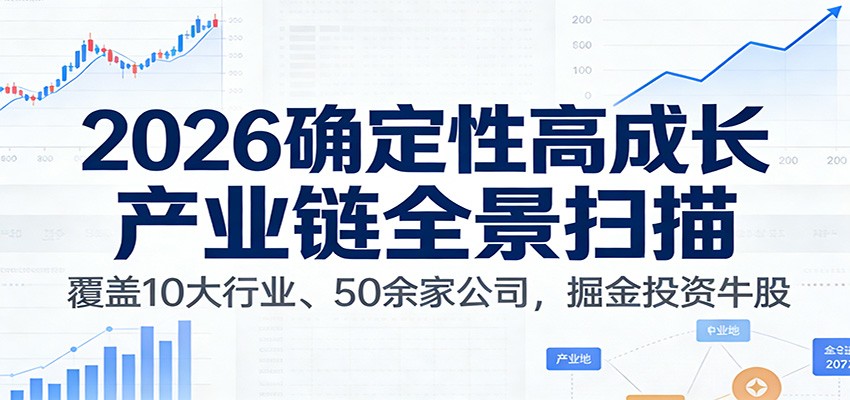 付费文章：2026确定性高成长产业链全景扫描：覆盖10大行业、50余家公司，掘金投资牛股-知识创作