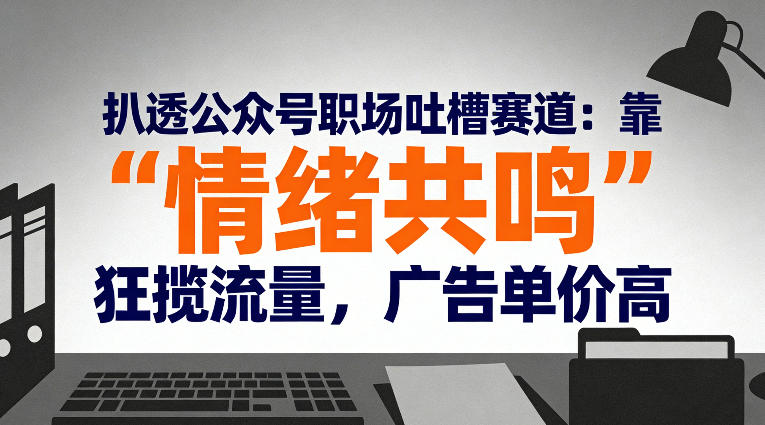 扒透公众号职场吐槽赛道：靠“情绪共鸣”狂揽流量，广告单价高-知识创作