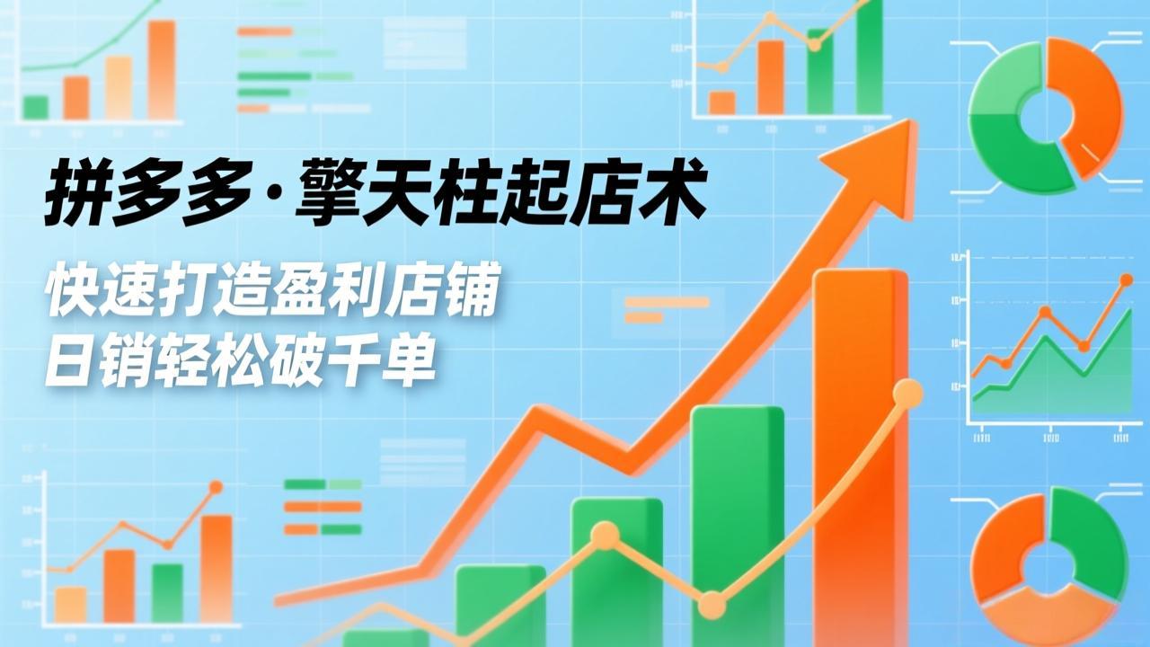 拼多多·擎天柱起店术，爆流布局、利润起飞、不断流，快速打造盈利店铺，日销轻松破千单-知识创作