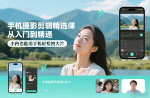 手机摄影剪辑精选课，从入门到精通，小白也能用手机轻松拍大片-知识创作