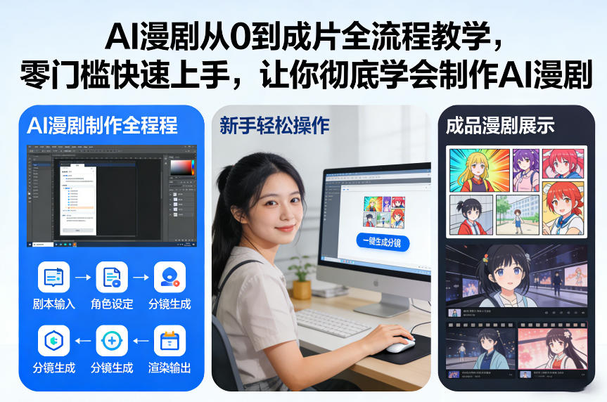 AI漫剧从0到成片全流程教学，零门槛快速上手，让你彻底学会制作AI漫剧【保姆级教程】-知识创作