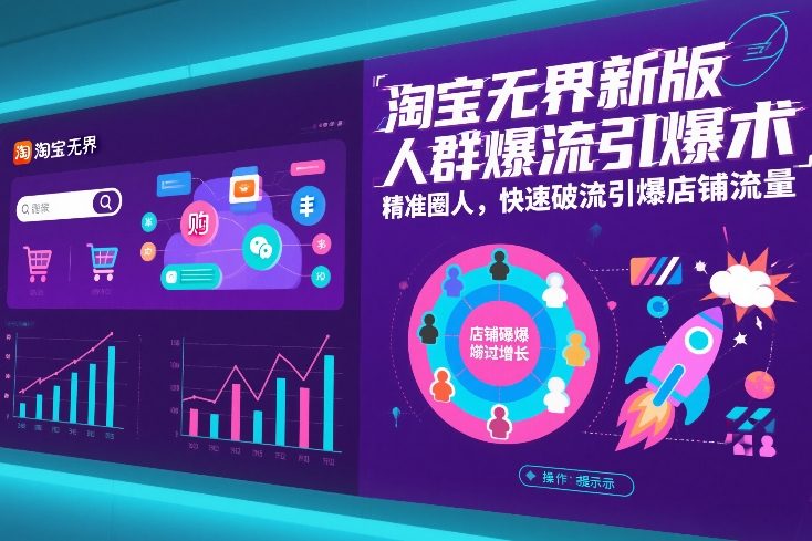 淘宝无界新版人群爆流引爆术，精准圈人，快速破流引爆店铺流量-知识创作