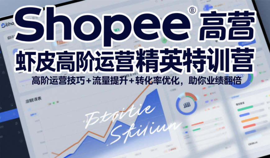 Shopee虾皮高阶运营精英特训营，高阶运营技巧+流量提升+转化率优化，助你业绩翻倍-知识创作