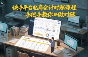 快手平台电商会计对账课程，手把手教你做对账-知识创作