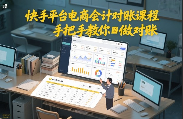 快手平台电商会计对账课程，手把手教你做对账-知识创作